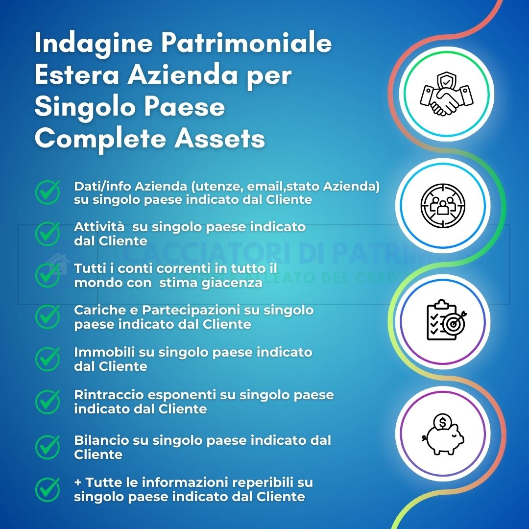 Indagine Patrimoniale Estera Azienda per Singolo Paese - Complete Assets